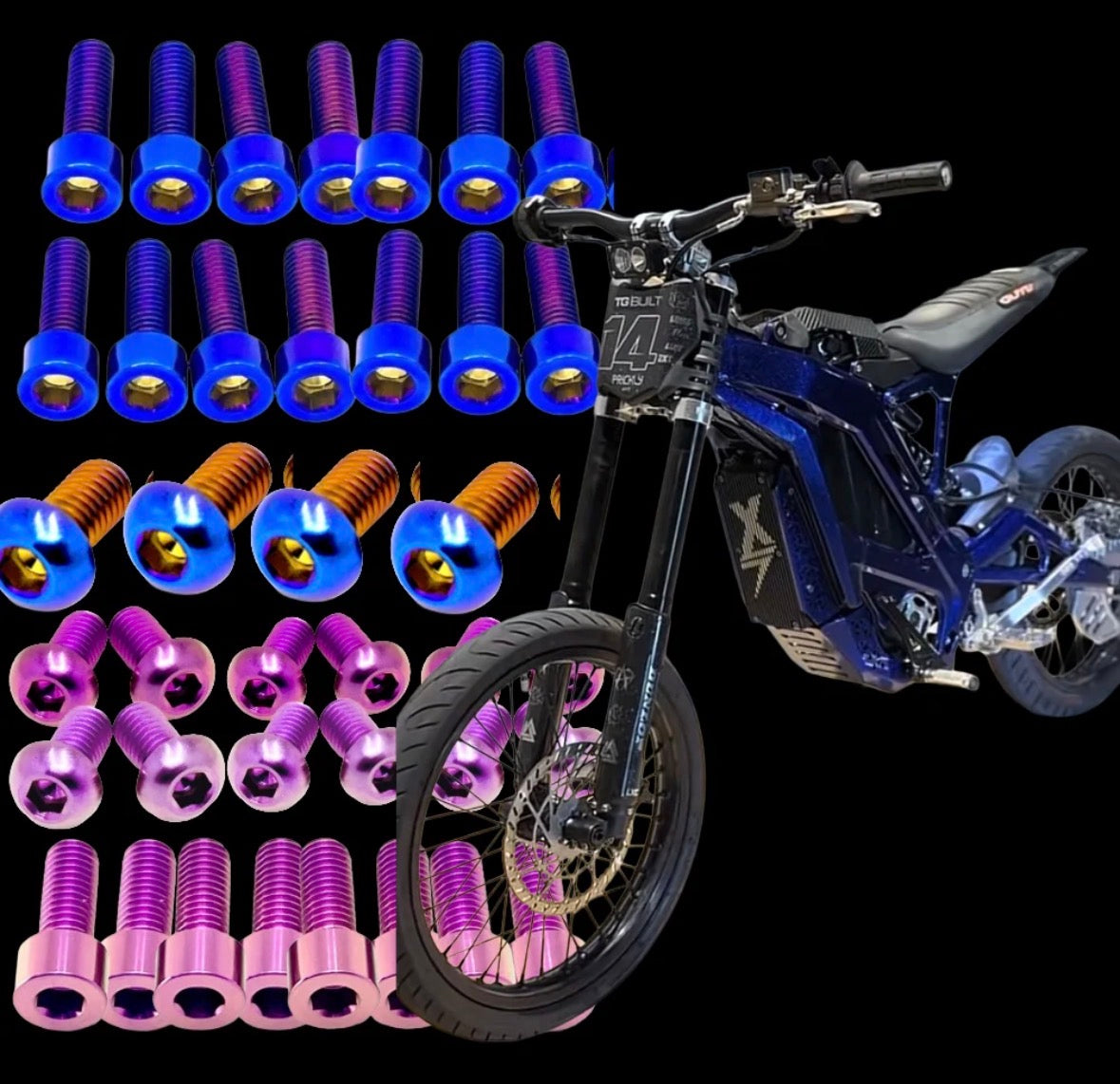Titanium bolt kit for surron lbx
